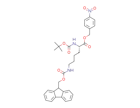 Molecular Structure of 134653-28-4 (Boc-Lys(Fmoc) p-nitrobenzyl ester)