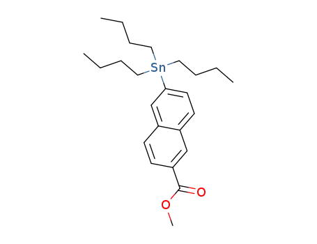 Molecular Structure of 1325730-39-9 (methyl 6-(tributylstannyl)-2-naphthoate)
