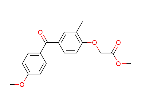 Molecular Structure of 115057-32-4 (Acetic acid, [4-(4-methoxybenzoyl)-2-methylphenoxy]-, methyl ester)
