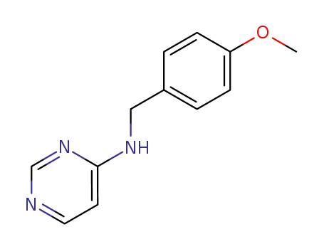 Molecular Structure of 90042-91-4 (4-Pyrimidinamine, N-[(4-methoxyphenyl)methyl]-)