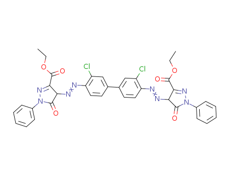 1H-Pyrazole-3-carboxylicacid,4,4'-[(3,3'-dichloro[1,1'-biphenyl]-4,4'-diyl)bis(2,1-diazenediyl)]bis[4,5-dihydro-5-oxo-1-phenyl-,3,3'-diethyl ester