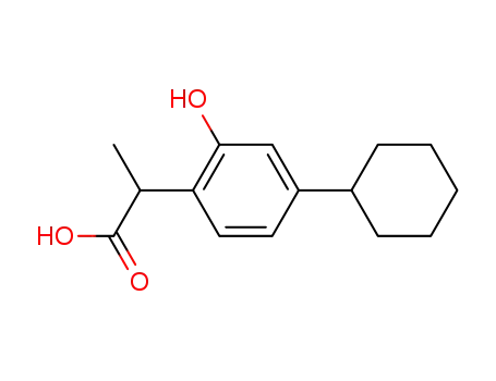 Molecular Structure of 57568-52-2 (Benzeneacetic acid, 4-cyclohexyl-2-hydroxy-a-methyl-)
