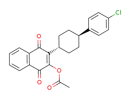 3-((1r,4r)-4-(4-chlorophenyl)cyclohexyl)-1,4-dioxo-1,4-dihydronaphthalen-2-yl acetate