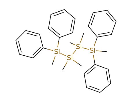Molecular Structure of 126210-36-4 (Tetrasilane, 1,2,2,3,3,4-hexamethyl-1,1,4,4-tetraphenyl-)