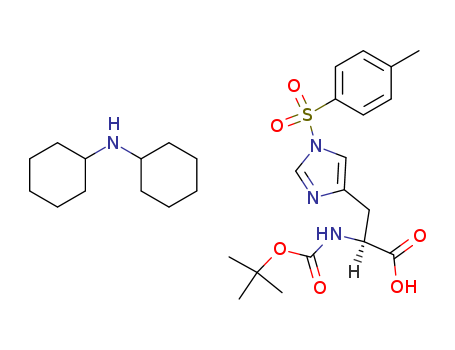 Dicyclohexylamine (S)-2-((tert-butoxycarbonyl)amino)-3-(1-tosyl-1H-imidazol-4-yl)propanoate