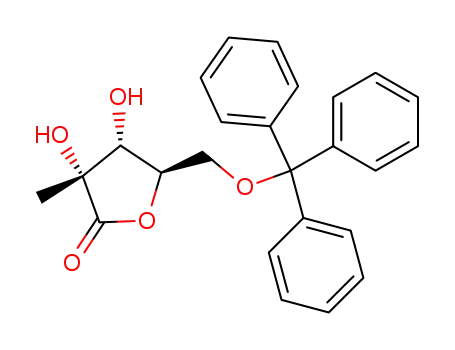 Molecular Structure of 157666-05-2 (5-O-(Triphenylmethyl)-2-C-methyl-D-ribonic-gamma-lactone)