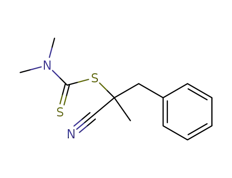 Molecular Structure of 61540-41-8 (Carbamodithioic acid, dimethyl-, 1-cyano-1-methyl-2-phenylethyl ester)