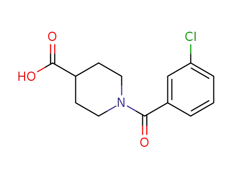 Molecular Structure of 401581-33-7 (1-(3-chlorobenzoyl)piperidine-4-carboxylic acid)
