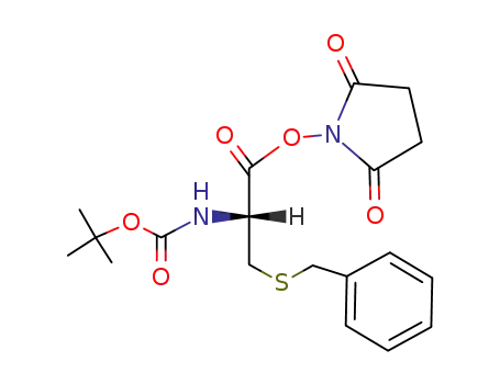 Molecular Structure of 3401-33-0 (Boc-S-benzyl-L-cysteine N-hydroxysuccinimide ester)