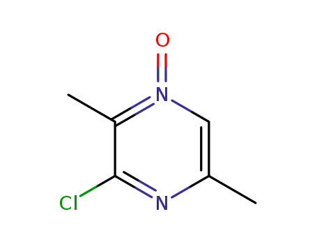 Molecular Structure of 22978-87-6 (Pyrazine, 3-chloro-2,5-dimethyl-, 1-oxide)