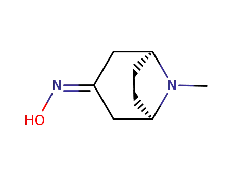 Molecular Structure of 1515-26-0 (8-Azabicyclo[3.2.1]octan-3-one, 8-methyl-, oxime)