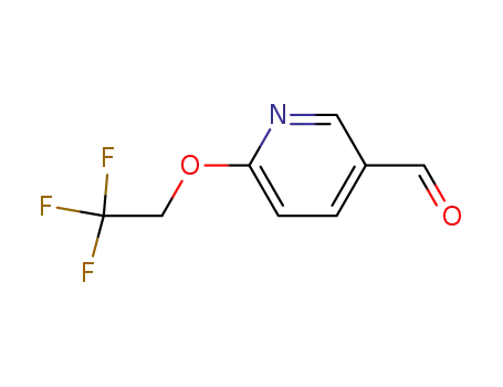 Molecular Structure of 159981-19-8 (6-(2,2,2-TRIFLUORO-ETHOXY)-PYRIDINE-3-CARBALDEHYDE)