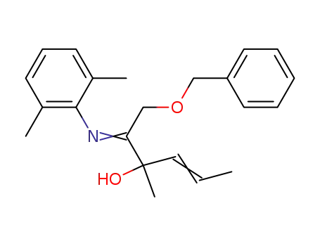 Molecular Structure of 125569-43-9 (4-Hexen-3-ol,
2-[(2,6-dimethylphenyl)imino]-3-methyl-1-(phenylmethoxy)-)