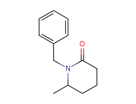 Molecular Structure of 55917-03-8 (2-Piperidinone, 6-methyl-1-(phenylmethyl)-)