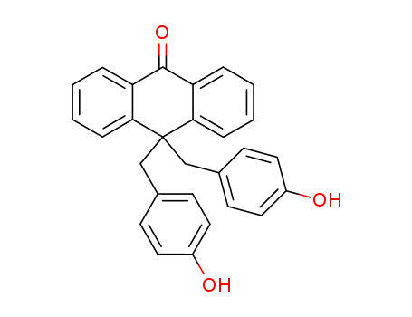 Molecular Structure of 79769-72-5 (10,10-bis-(4-hydroxybenzyl)-9(10H)-anthracenone)