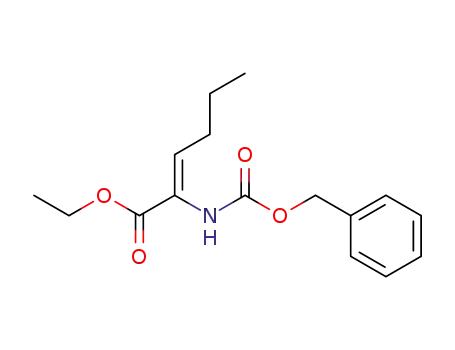 Molecular Structure of 77327-87-8 (2-Hexenoic acid, 2-[[(phenylmethoxy)carbonyl]amino]-, ethyl ester, (Z)-)