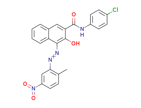 2-Naphthalenecarboxamide,N-(4-chlorophenyl)-3-hydroxy-4-[2-(2-methyl-5-nitrophenyl)diazenyl]-(6410-30-6)