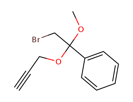 Molecular Structure of 118668-63-6 (Benzene, [2-bromo-1-methoxy-1-(2-propynyloxy)ethyl]-)