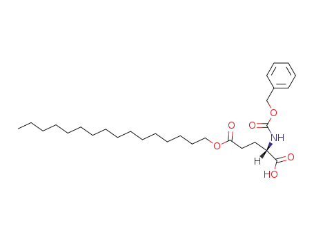 Molecular Structure of 112700-30-8 (L-Glutamic acid, N-[(phenylmethoxy)carbonyl]-, 5-hexadecyl ester)