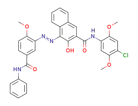 N-(4-Chloro-2,5-dimethoxyphenyl)-3-hydroxy-4-((2-methoxy-5-((phenylamino)carbonyl)phenyl)azo)naphthalene-2-carboxamide