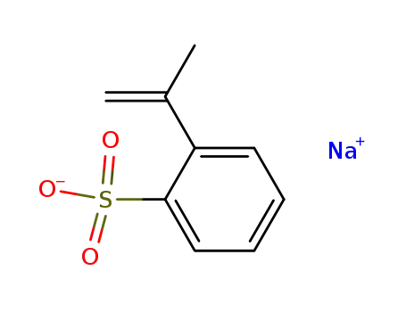 Molecular Structure of 79347-33-4 (Benzenesulfonic acid, 2-(1-methylethenyl)-, sodium salt)