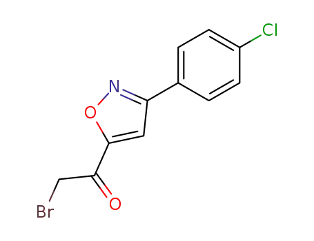 Molecular Structure of 258506-49-9 (2-BROMO-1-[3-(4-CHLOROPHENYL)-5-ISOXAZOLYL]-1-ETHANONE)