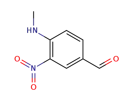 Molecular Structure of 42564-41-0 (4-METHYLAMINO-3-NITRO-BENZALDEHYDE)