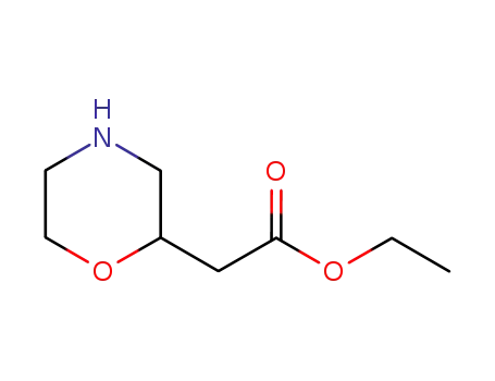 Molecular Structure of 503601-25-0 (Ethyl 2-(morpholin-2-yl)acetate)