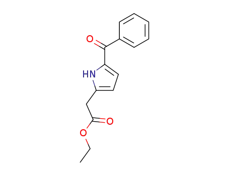 Molecular Structure of 141054-41-3 (1H-Pyrrole-2-acetic acid, 5-benzoyl-, ethyl ester)