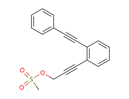 Molecular Structure of 864950-69-6 (methanesulfonic acid 3-(2-phenylethynyl-phenyl)-prop-2-ynyl ester)