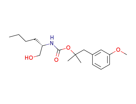 Molecular Structure of 736144-30-2 (Carbamic acid, [(1S)-1-(hydroxymethyl)pentyl]-,
2-(3-methoxyphenyl)-1,1-dimethylethyl ester)