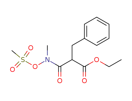 Molecular Structure of 569363-54-8 (Benzenepropanoic acid,
a-[[methyl[(methylsulfonyl)oxy]amino]carbonyl]-, ethyl ester)