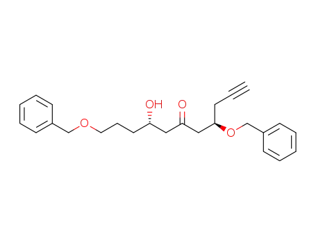 Molecular Structure of 570397-49-8 (1-Undecyn-6-one, 8-hydroxy-4,11-bis(phenylmethoxy)-, (4R,8S)-)