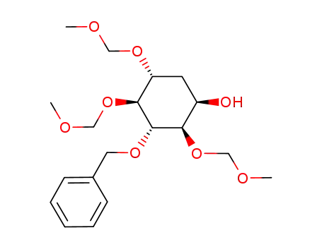 Molecular Structure of 575502-52-2 (Cyclohexanol, 2,4,5-tris(methoxymethoxy)-3-(phenylmethoxy)-,
(1R,2R,3S,4S,5R)-)