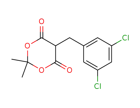 Molecular Structure of 923977-11-1 (1,3-Dioxane-4,6-dione, 5-[(3,5-dichlorophenyl)methyl]-2,2-dimethyl-)