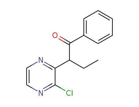 Molecular Structure of 914360-74-0 (2-(3-chloropyrazin-2-yl)-1-phenylbutan-1-one)