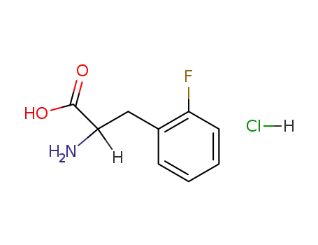 Molecular Structure of 451-07-0 (DL-Phenylalanine, 2-fluoro-, hydrochloride)