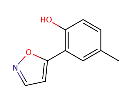 Molecular Structure of 104516-57-6 (2-(5-ISOXAZOLYL)-4-METHYLPHENOL)