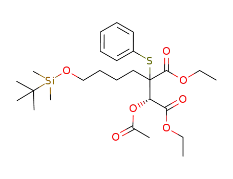 diethyl (2R)-2-O-acetyl-3-{4-(t-butyldimethylsilyloxy)butyl}-3-(phenylthio)malate