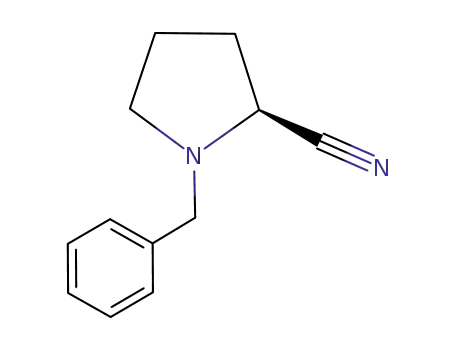 Molecular Structure of 928056-25-1 ((S)-1-N-BENZYL-2-CYANO-PYRROLIDINE)