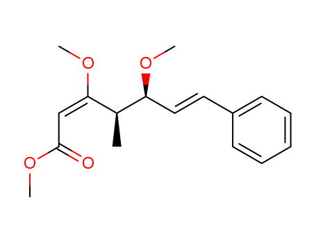 2,6-Heptadienoic acid, 3,5-dimethoxy-4-methyl-7-phenyl-, methyl ester,
(2E,4R,5S,6E)-