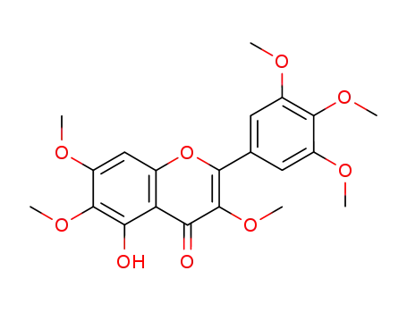 Molecular Structure of 17245-31-7 (4H-1-Benzopyran-4-one,
5-hydroxy-3,6,7-trimethoxy-2-(3,4,5-trimethoxyphenyl)-)