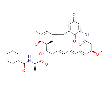 82189-03-5,mycotrienin I,D-Alanine,N-(cyclohexylcarbonyl)-, 11-ester with ansatrienol A;2-Azabicyclo[18.3.1]tetracosane, D-alanine deriv.; (+)-Mycotrienin I;Ansatrienin A; Ansatrienine A; Antibiotic T 23I; Mycotrienin I; SDZ 115-961