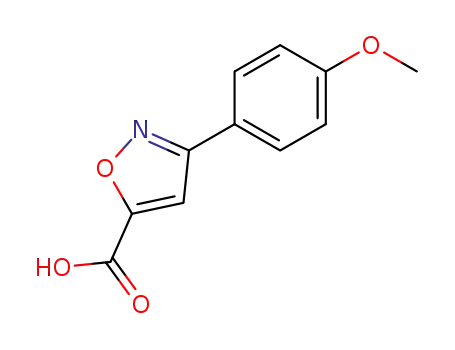 Molecular Structure of 618383-47-4 (3-(4-METHOXYPHENYL)-5-ISOXAZOLECARBOXYLIC ACID)