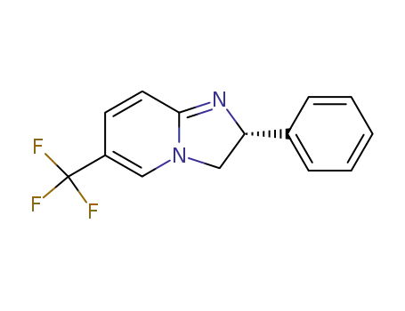 Molecular Structure of 785784-11-4 (Imidazo[1,2-a]pyridine, 2,3-dihydro-2-phenyl-6-(trifluoromethyl)-, (2R)-)