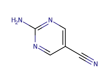 Molecular Structure of 1753-48-6 (2-Aminopyrimidine-5-carbonitrile)