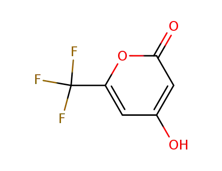 Molecular Structure of 387866-40-2 (2H-Pyran-2-one, 4-hydroxy-6-(trifluoromethyl)-)
