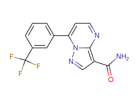 7-[3-(Trifluoromethyl)phenyl]pyrazolo[1,5-a]pyrimidine-3-carboxamide
