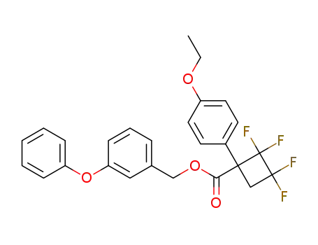 Molecular Structure of 72370-88-8 (Cyclobutanecarboxylic acid, 1-(4-ethoxyphenyl)-2,2,3,3-tetrafluoro-,
(3-phenoxyphenyl)methyl ester)