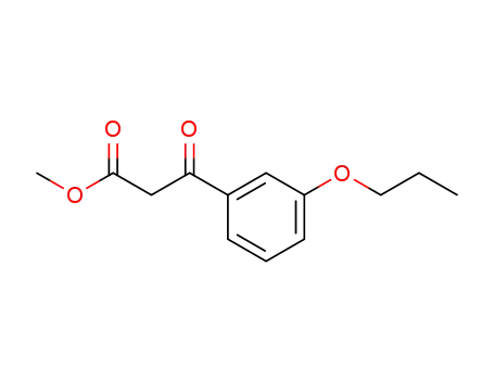 Molecular Structure of 150356-60-8 (methyl 3-(prop-1-yloxy)benzoylacetate)